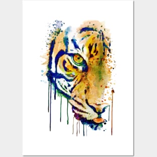 Half Faced Tiger Posters and Art